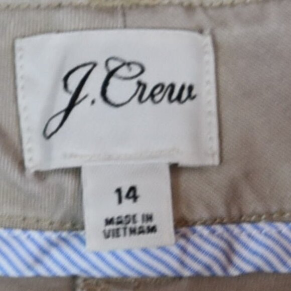 J.Crew Stretch Chino Khaki Shorts Size 14 Classic Preppy Polished Summer Essenti - Picture 4 of 8